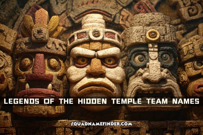 legends of the hidden temple team names