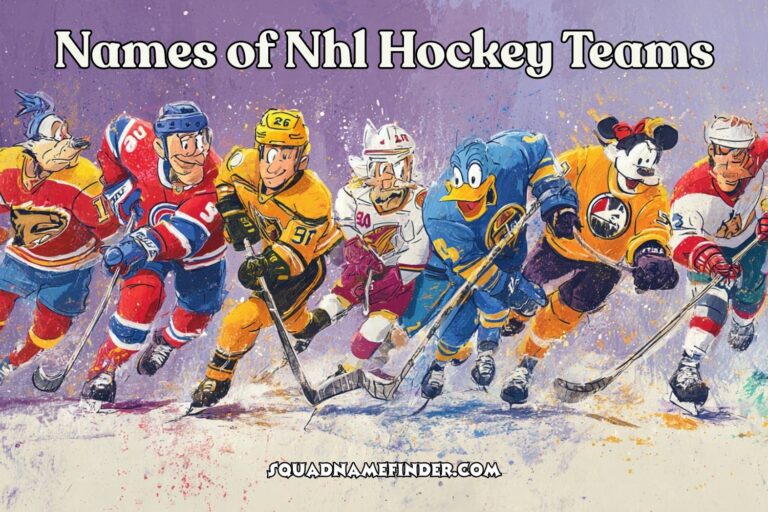 names of nhl hockey teams