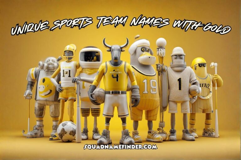 unique sports team names with gold