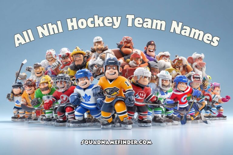 all nhl hockey team names