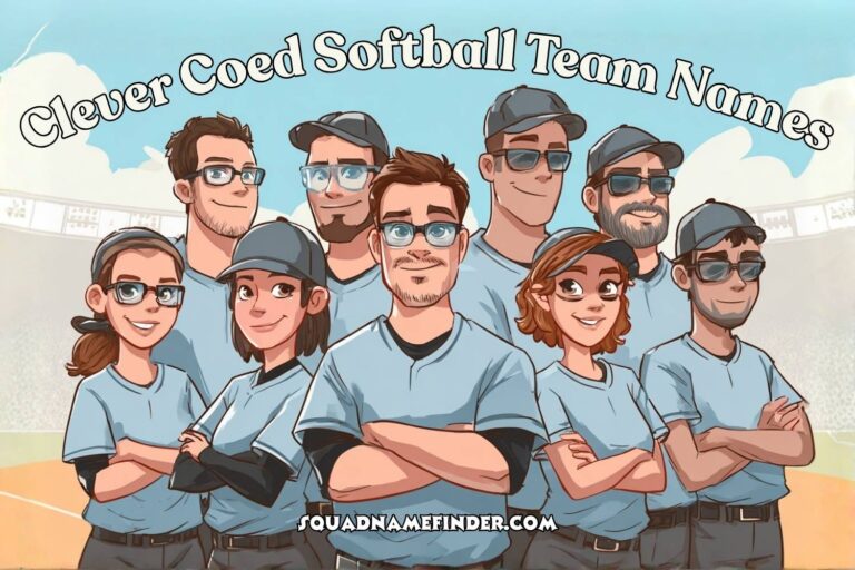 clever coed softball team names