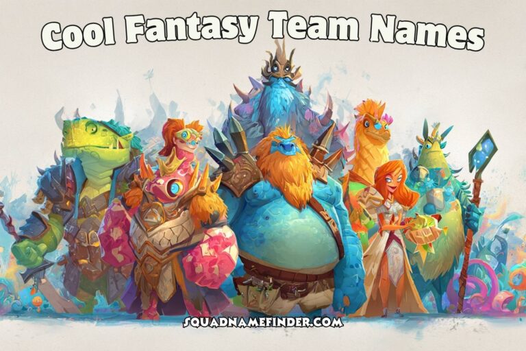 cool fantasy team names