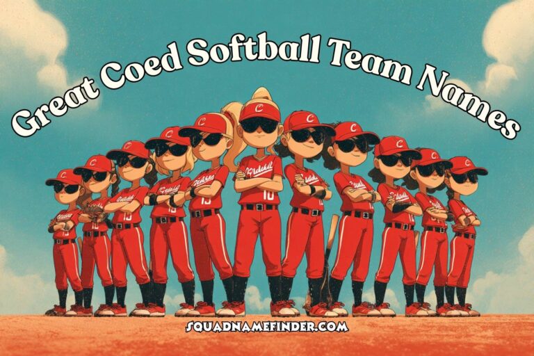great coed softball team names